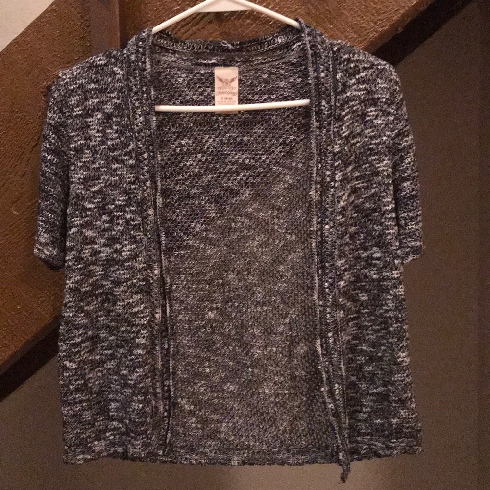 Faded Glory Gray Open Front knit Cardigan Top S:S